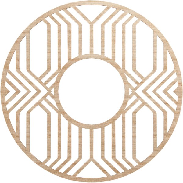 Ekena Millwork Empire Wood Fretwork Pierced Ceiling Medallion, Alder, 36"OD x 13 1/8"ID x 3/8"T CMWP36X36X0375EPAL - main